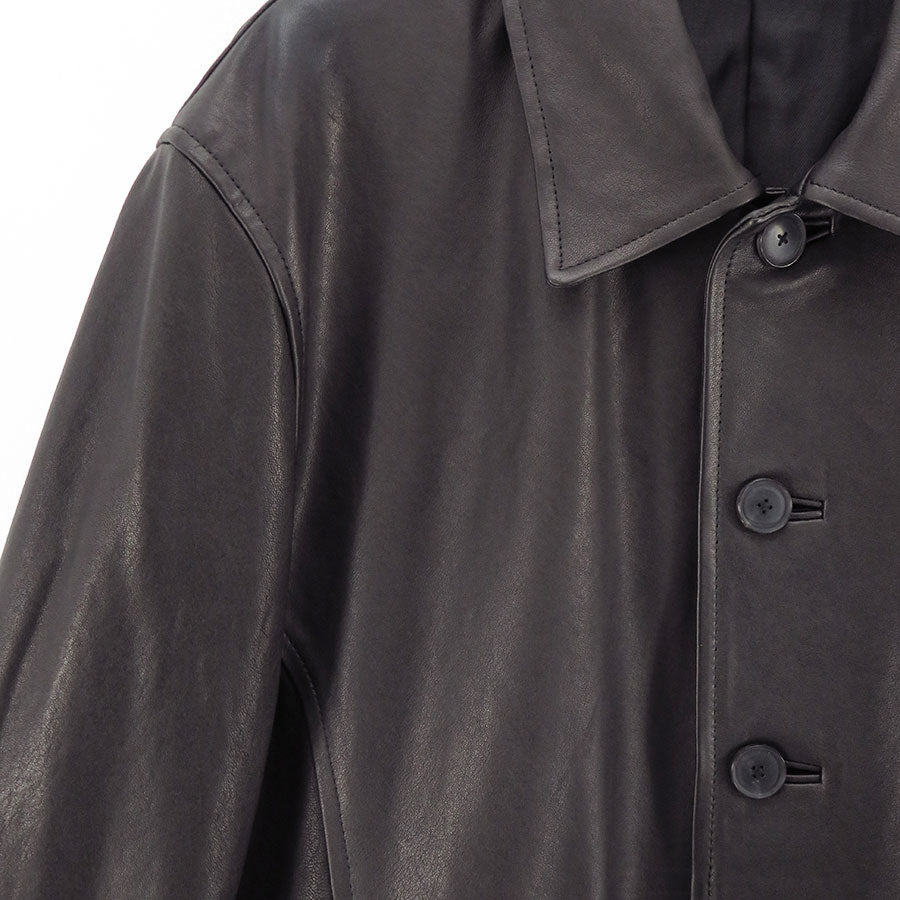 AURALEE/オーラリー】TEXTURED LAMB LEATHER BLOUSON A26SB01BLの通販