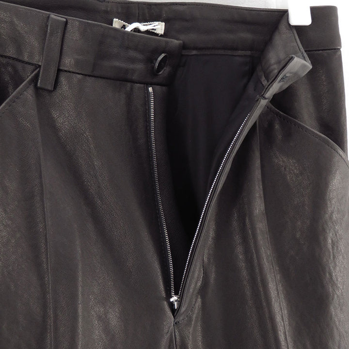 AURALEE/オーラリー】TEXTURED LAMB LEATHER PANTS A26SP02BLの通販