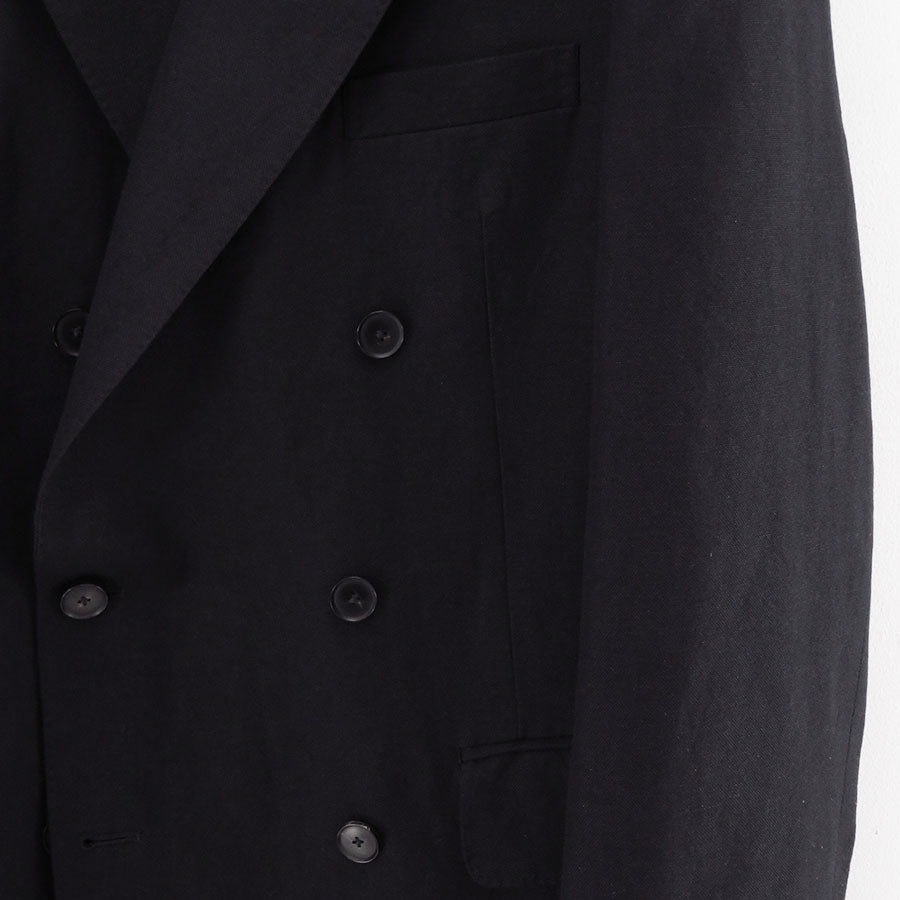 AURALEE/オーラリー】WOOL COTTON LINEN OX DOUBLE-BREASTED JACKET