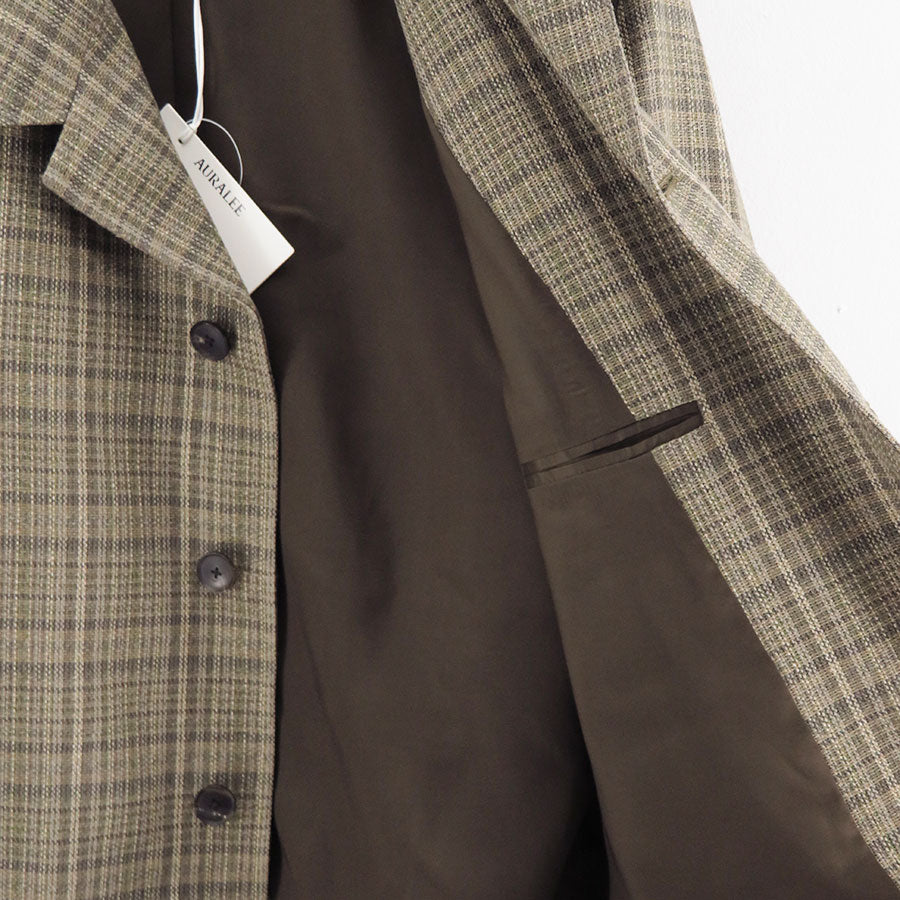 AURALEE/オーラリー】SILK LINEN NEP CHECK JACKET A26SJ01SNの通販