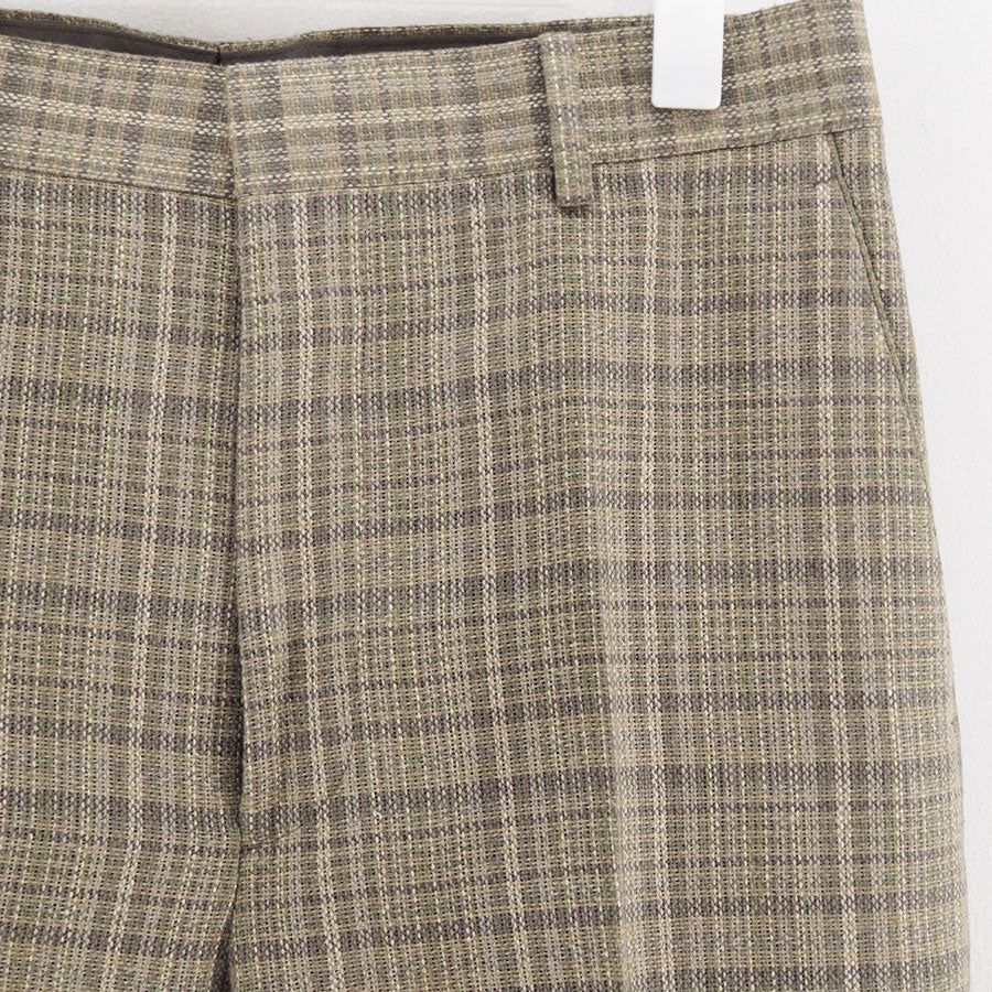 AURALEE/オーラリー】SILK LINEN NEP CHECK SLACKS A26SP02SNの通販