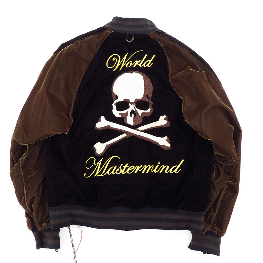 【MASTERMIND WORLD/マスターマインドワールド】<br>ベロアスカジャン <br/>MW23S11-BL006