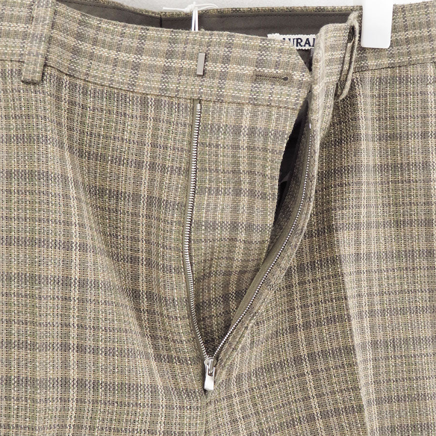 AURALEE/オーラリー】SILK LINEN NEP CHECK SLACKS A26SP02SNの通販