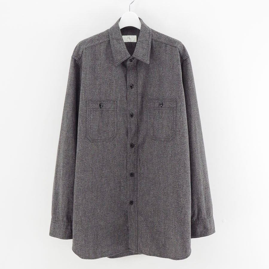 【HERILL/ヘリル】<br>Blackchambray Workshirt <br>25-050-HL-8030-30