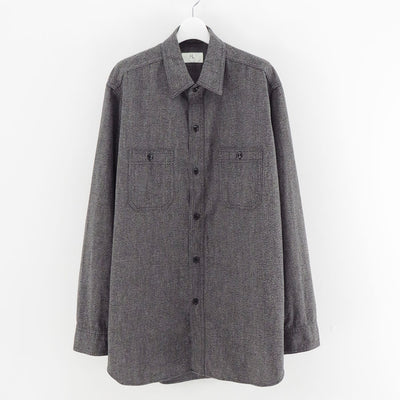 【HERILL/ヘリル】<br>Blackchambray Workshirt <br>25-050-HL-8030-30