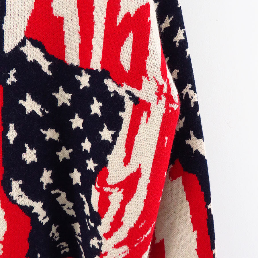 M A S U/エムエーエスユー】MARBLE FLAG SWEATER MFFW-KN0423の通販