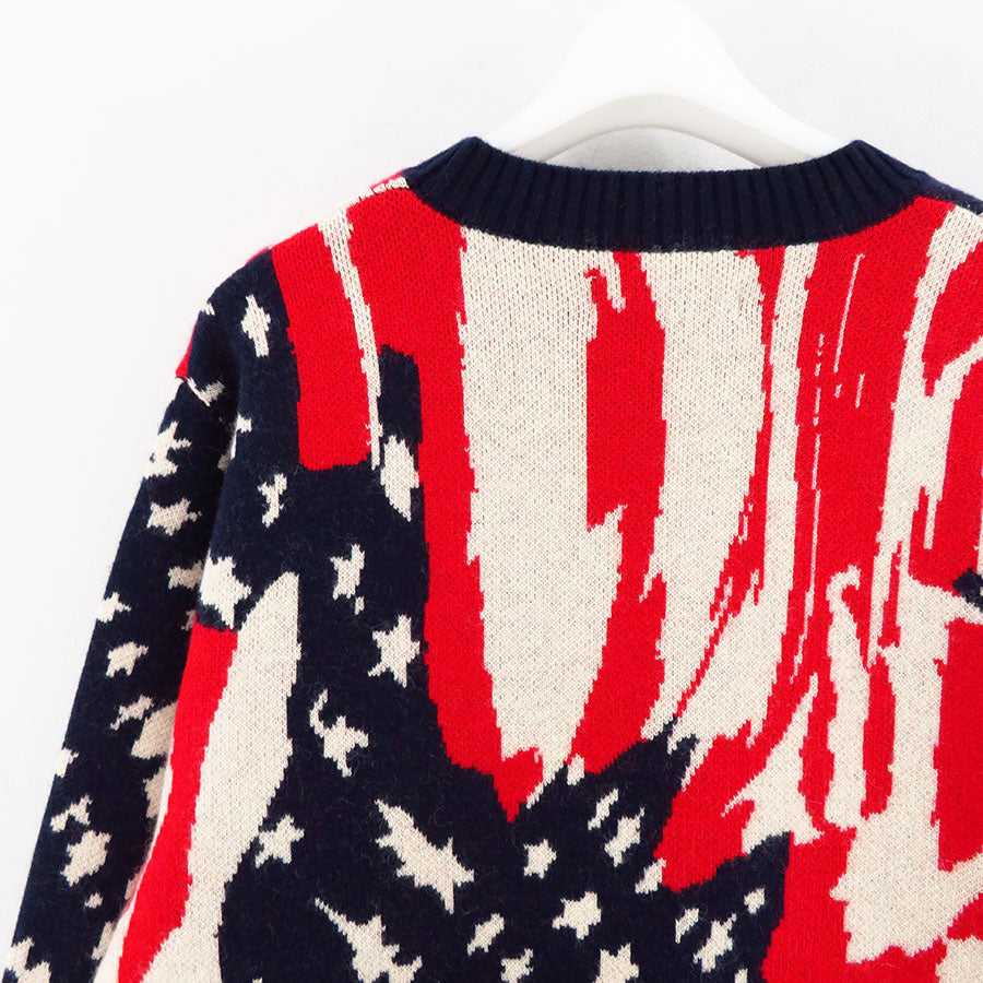 M A S U/エムエーエスユー】MARBLE FLAG SWEATER MFFW-KN0423の通販 