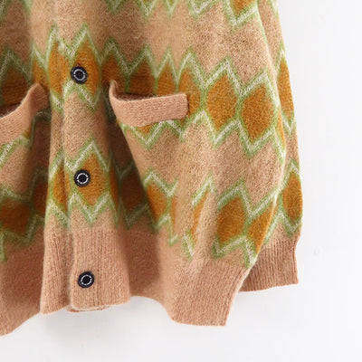 【DAIRIKU/ダイリク】<br>Mohair Border Cardigan <br>23AWK-2
