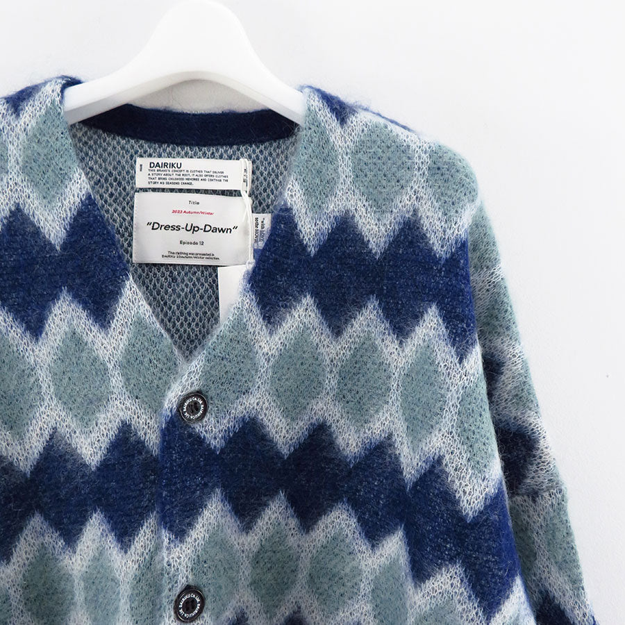 【DAIRIKU/ダイリク】<br>Mohair Border Cardigan <br>23AWK-2