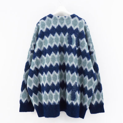 【DAIRIKU/ダイリク】<br>Mohair Border Cardigan <br>23AWK-2