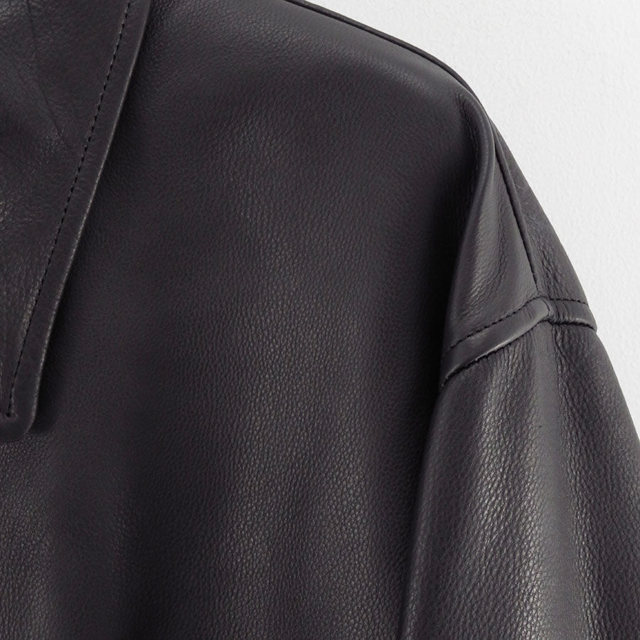 【A.PRESSE/アプレッセ】<br>Leather Sports Jacket <br>25AAP-01-03