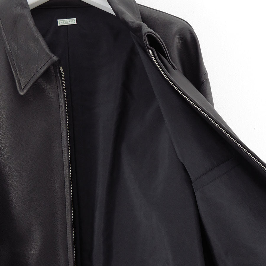 【A.PRESSE/アプレッセ】<br>Leather Sports Jacket <br>25AAP-01-03