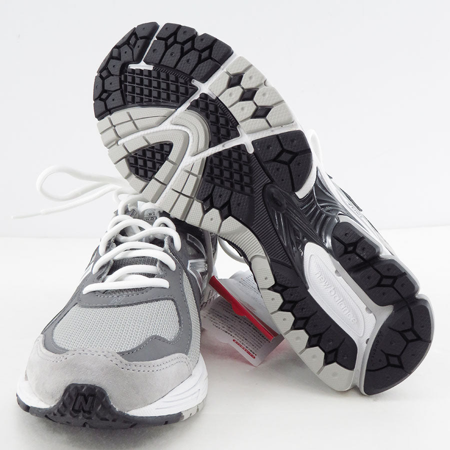 【COMME des GARCONS HOMME】<br>エステルメッシュ×レザー New Balance MR860 (GRAY) <br>HN-K101-001