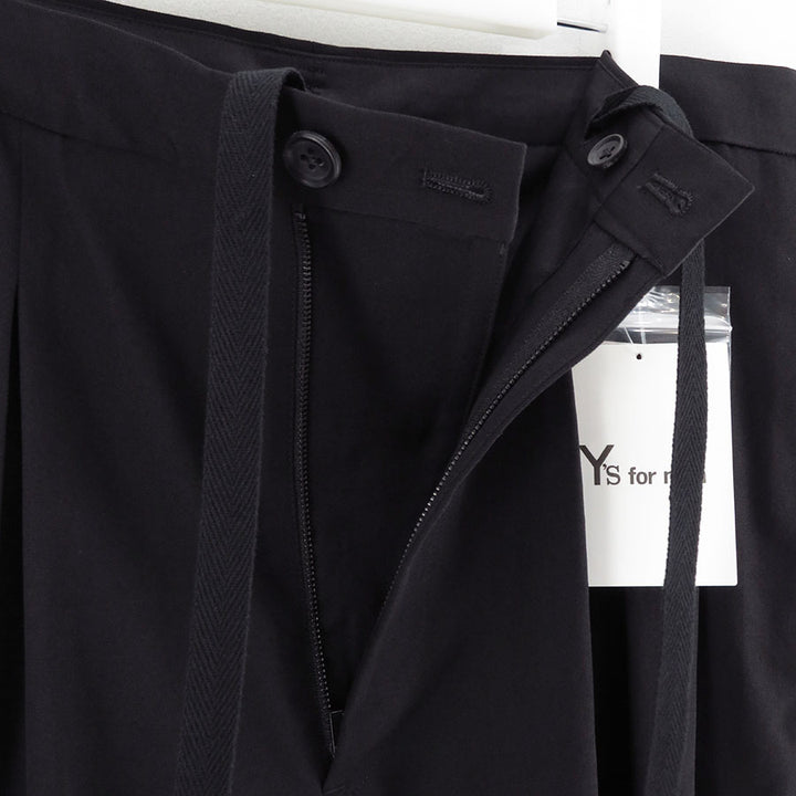 Y's ワイズ ウエストリボン キュロットパンツ YZ-P07-204 Y's for men/ワイズフォーメン】シワギャバ太紐パンツ ML-P04
