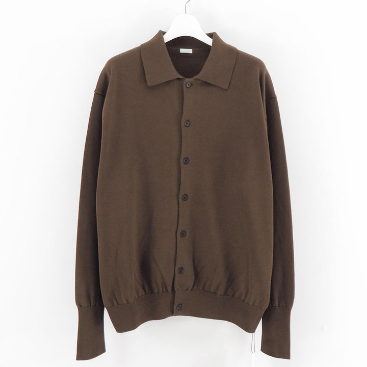 A.PRESSE/アプレッセ】Cotton Knit Polo Collar Cardigan 26SAP-03-04