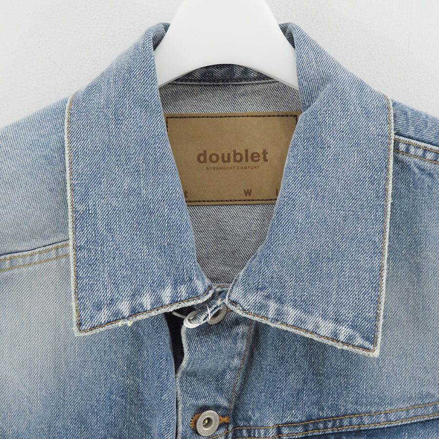 【doublet/ダブレット】<br>DISTORTED CUTTING DENIM JACKET <br/>25AW24BL235