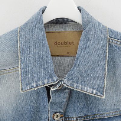 【doublet/ダブレット】<br>DISTORTED CUTTING DENIM JACKET <br/>25AW24BL235