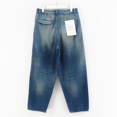 【Graphpaper/グラフペーパー】<br>Selvage Denim Two Tuck Tapered Pants (DARK FADE) <br>GU241-40187DB