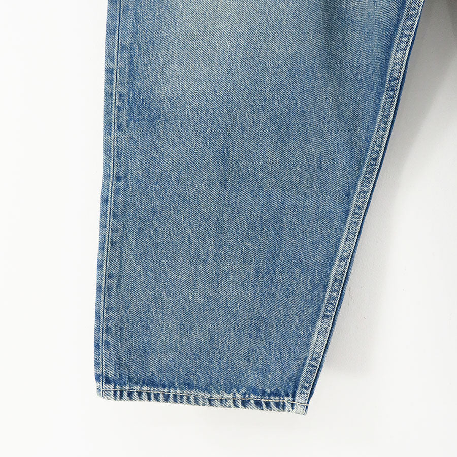 【Graphpaper/グラフペーパー】<br>Selvage Denim Two Tuck Tapered Pants (LIGHT FADE) <br>GU233-40187LB
