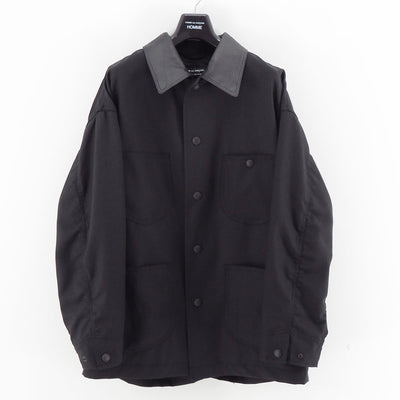 COMME des GARCONS HOMME/コムデギャルソンオム】ウールポプリン×牛革