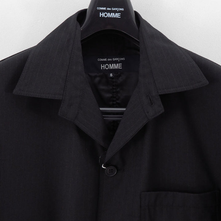名品 美品　コムデギャルソン ウール サークル ジャケット　変形　黒AD2015 コムデギャルソンCOMME des GARCONS 変形ヘムデザインジャケット 黒M