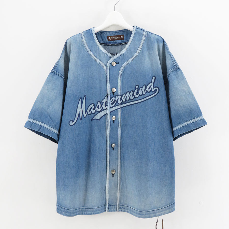 [mastermind JAPAN/mastermind 日本]<br>棒球牛仔衬衫<br>MJ24E12-SH031 