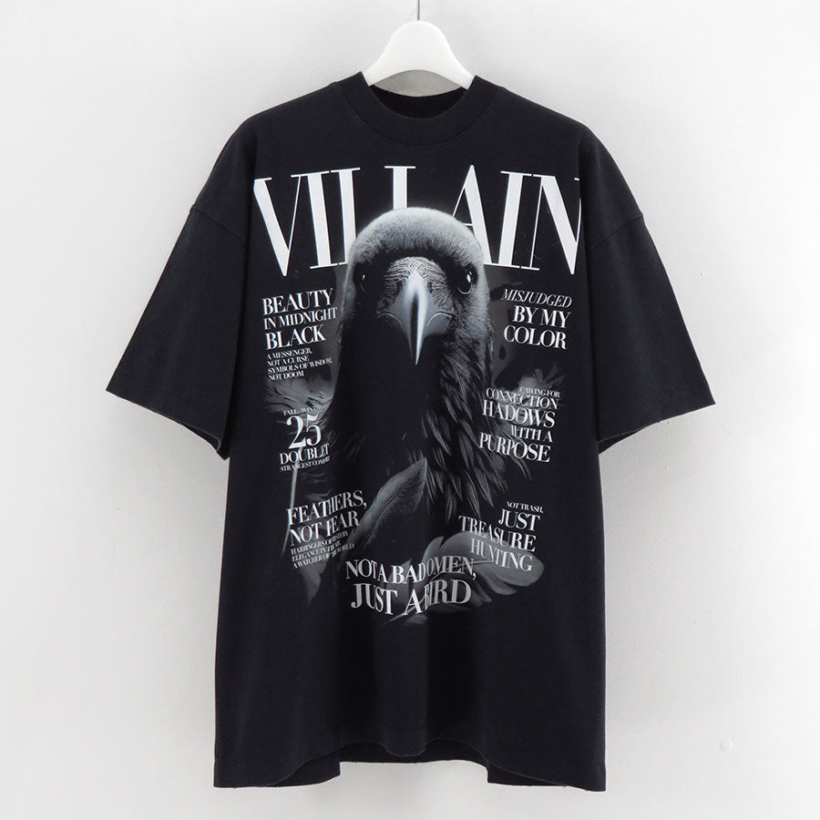 M doublet 25aw VILLAN COVER PRINT Tシャツ doublet(ダブレット)のVILLAIN COVER PRINT T-SHIRT BLACKの通販