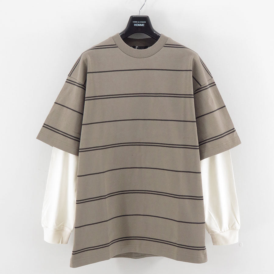 COMME des GARCONS HOMME/コムデギャルソンオム】綿度詰天竺ボーダー