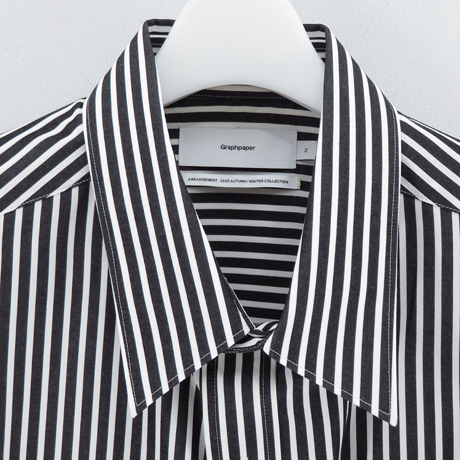 【Graphpaper/グラフペーパー】<br>High Count Regular Collar Round Cut Oversized Shirt <br>GM253-50030C