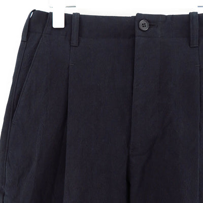 【山内/ヤマウチ】<br>コットンダブルクロス・ワンタックセミワイドパンツ <br>23261-co