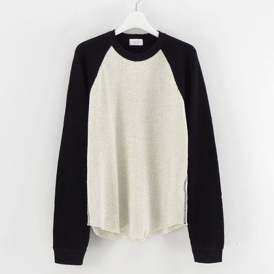 【UNUSED/アンユーズド】<br>Long-sleeve waffle T-shirt <br>US2522