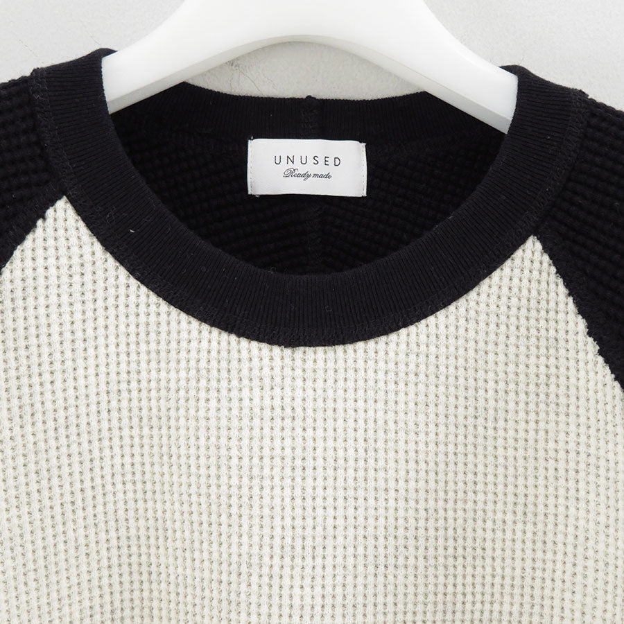 【UNUSED/アンユーズド】<br>Long-sleeve waffle T-shirt <br>US2522