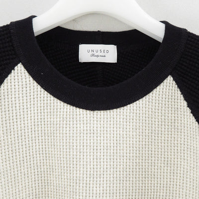 【UNUSED/アンユーズド】<br>Long-sleeve waffle T-shirt <br>US2522