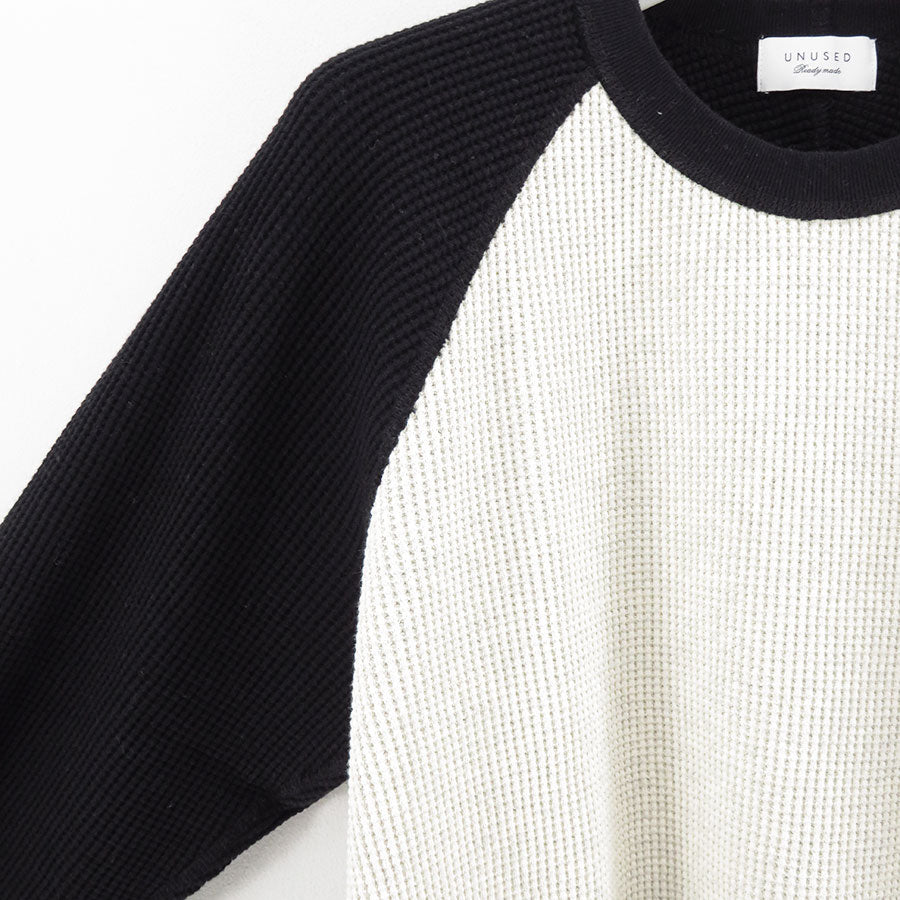 【UNUSED/アンユーズド】<br>Long-sleeve waffle T-shirt <br>US2522