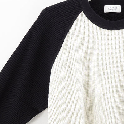 【UNUSED/アンユーズド】<br>Long-sleeve waffle T-shirt <br>US2522