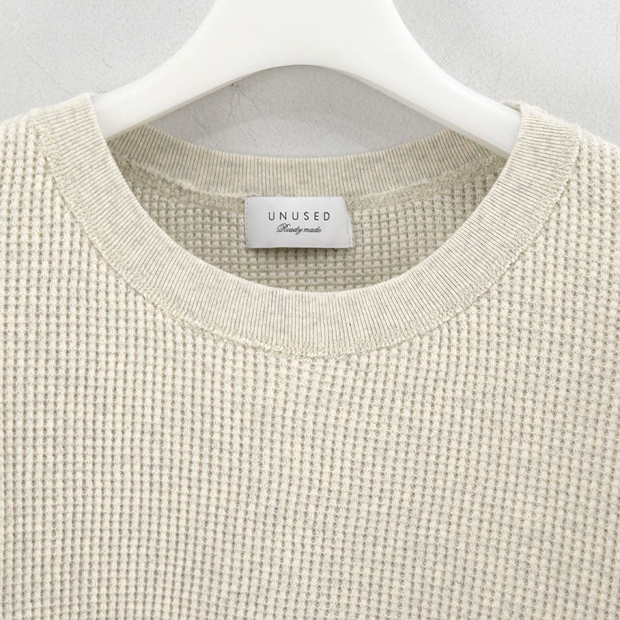 【UNUSED/アンユーズド】<br>Long-sleeve waffle T-shirt <br>US2523