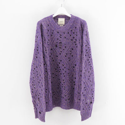 【Kota Gushiken/コウタグシケン】<br>Cable Shaggy Jumper with Holes <br>KGAW25-K06
