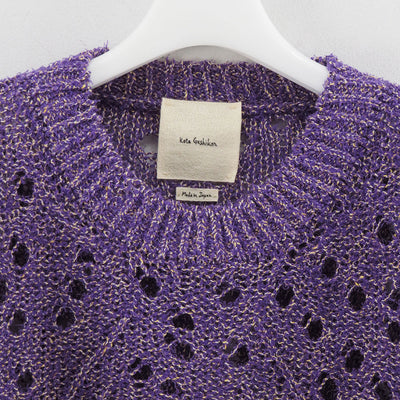 【Kota Gushiken/コウタグシケン】<br>Cable Shaggy Jumper with Holes <br>KGAW25-K06