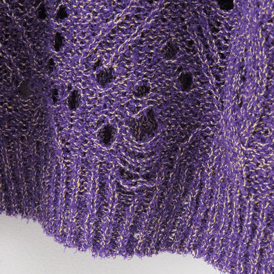 【Kota Gushiken/コウタグシケン】<br>Cable Shaggy Jumper with Holes <br>KGAW25-K06