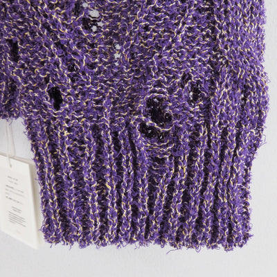 【Kota Gushiken/コウタグシケン】<br>Cable Shaggy Jumper with Holes <br>KGAW25-K06