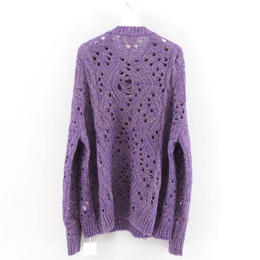 【Kota Gushiken/コウタグシケン】<br>Cable Shaggy Jumper with Holes <br>KGAW25-K06