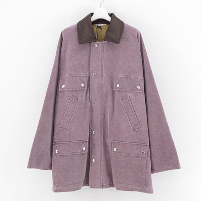 【AURALEE/オーラリー】<br>WASHED ORGANIC CANVAS HUNTING BLOUSON (PURPLE) <br>A24AB01HG