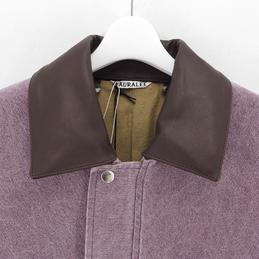 【AURALEE/オーラリー】, WASHED ORGANIC CANVAS HUNTING BLOUSON (PURPLE) , A24AB01HG