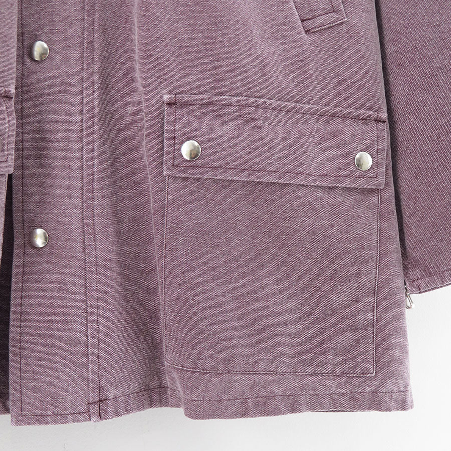 【AURALEE/オーラリー】<br>WASHED ORGANIC CANVAS HUNTING BLOUSON (PURPLE) <br>A24AB01HG