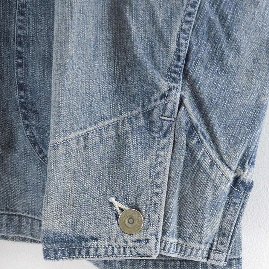 【ULTERIOR/アルテリア】<br>FADED LIGHT DENIM COVERALL <br>USH65-KC200-B