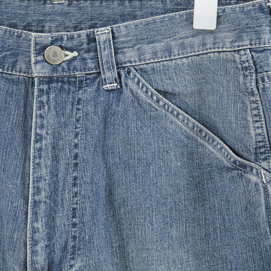 【ULTERIOR/アルテリア】<br>VINTAGE FADED LIGHT DENIM PAINTER PANTS <br>UPJ06-KC225