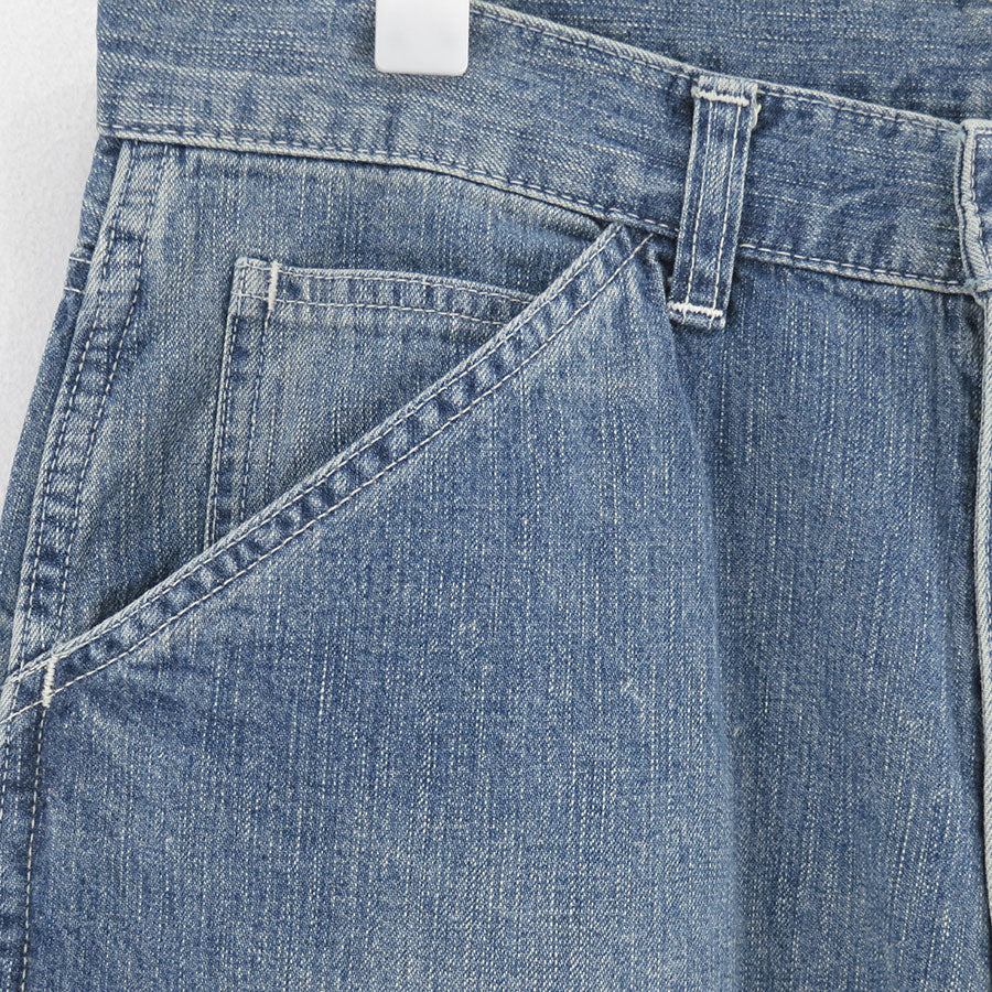【ULTERIOR/アルテリア】<br>VINTAGE FADED LIGHT DENIM PAINTER PANTS <br>UPJ06-KC225