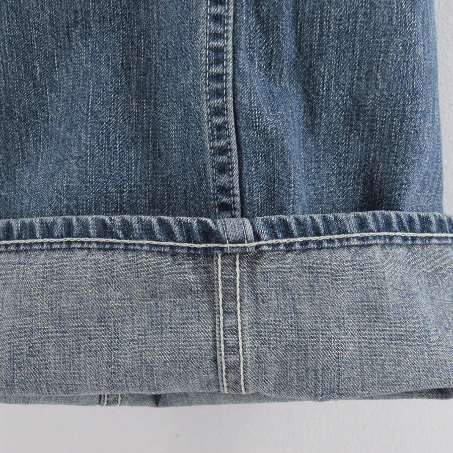 【ULTERIOR/アルテリア】<br>VINTAGE FADED LIGHT DENIM PAINTER PANTS <br>UPJ06-KC225