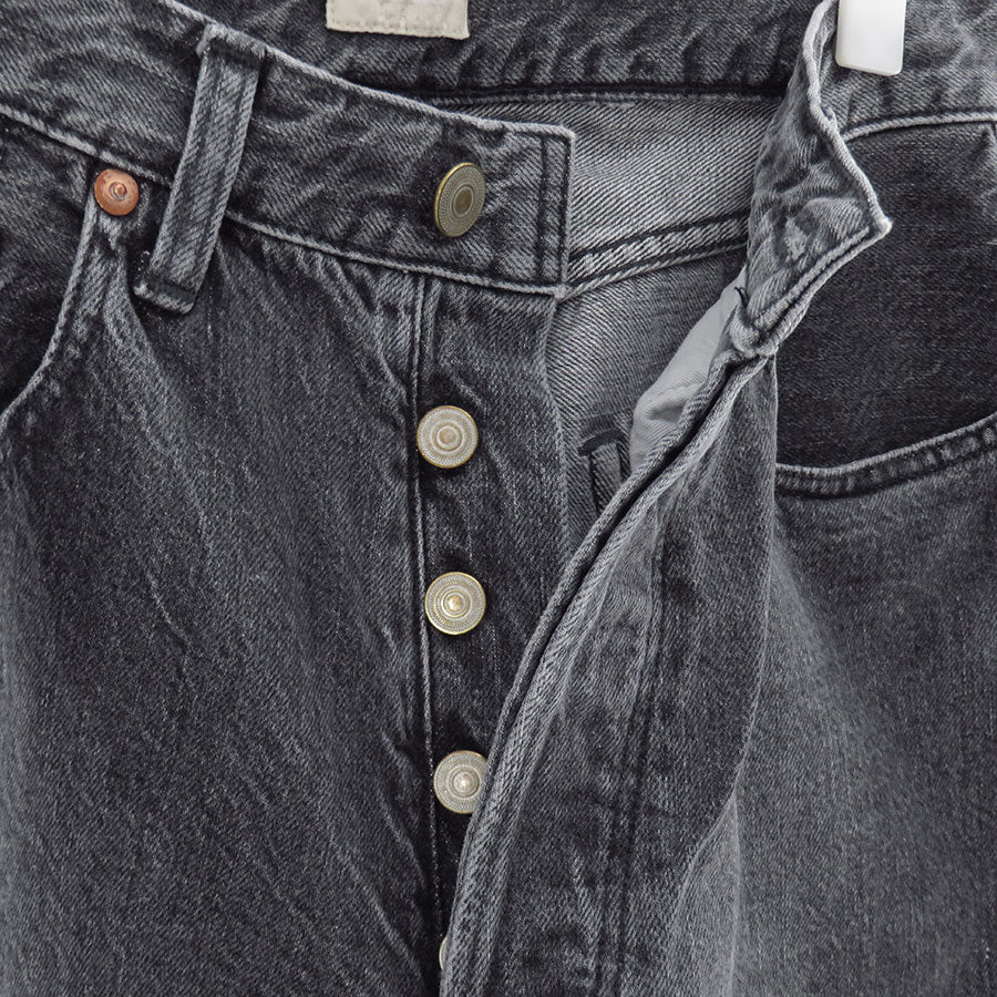 【ULTERIOR/アルテリア】<br>WASHED SELVEDGE BLACK DENIM 5P PANTS <br>UPJ05-KC223-S