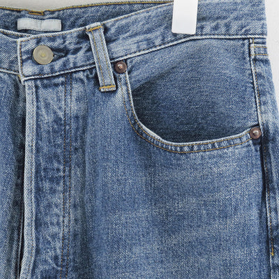 【ULTERIOR/アルテリア】<br>VINTAGE WASHED SELVEDGE DENIM 5P PANTS <br>UPJ05-KC224-B
